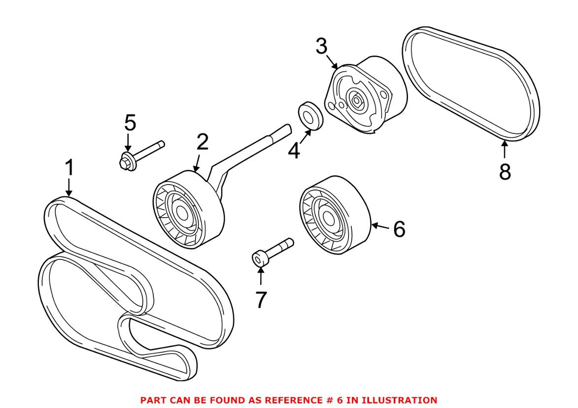 BMW Serpentine Belt Idler Pulley 11287790448